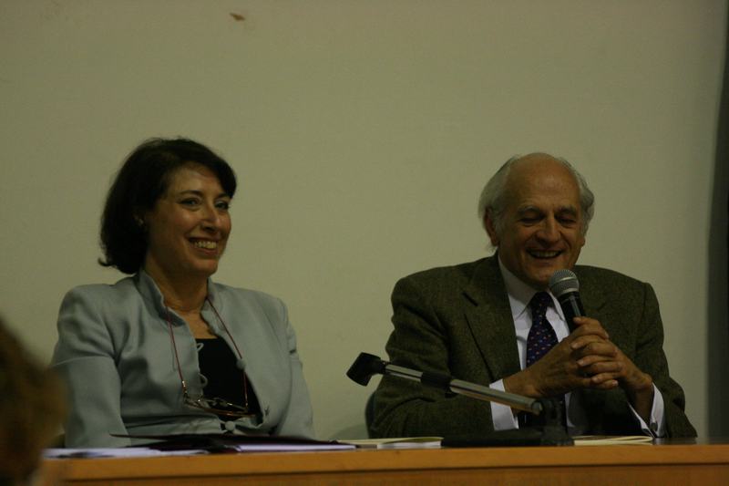 Francesca Di Castro con Gianni Anzidei - Accademia dei Lincei